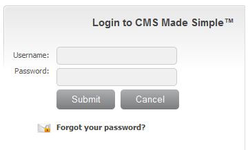 CMS made simple login
