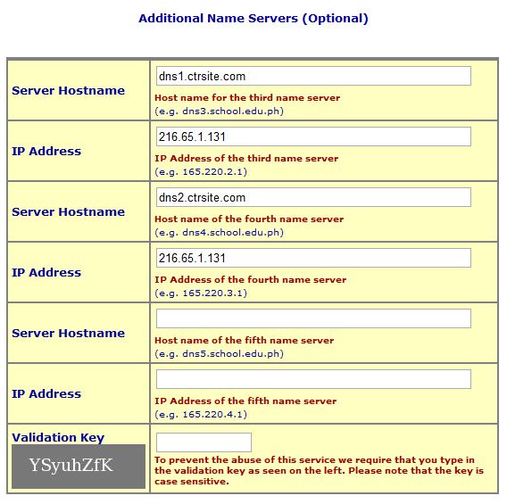 DNS Server configuration